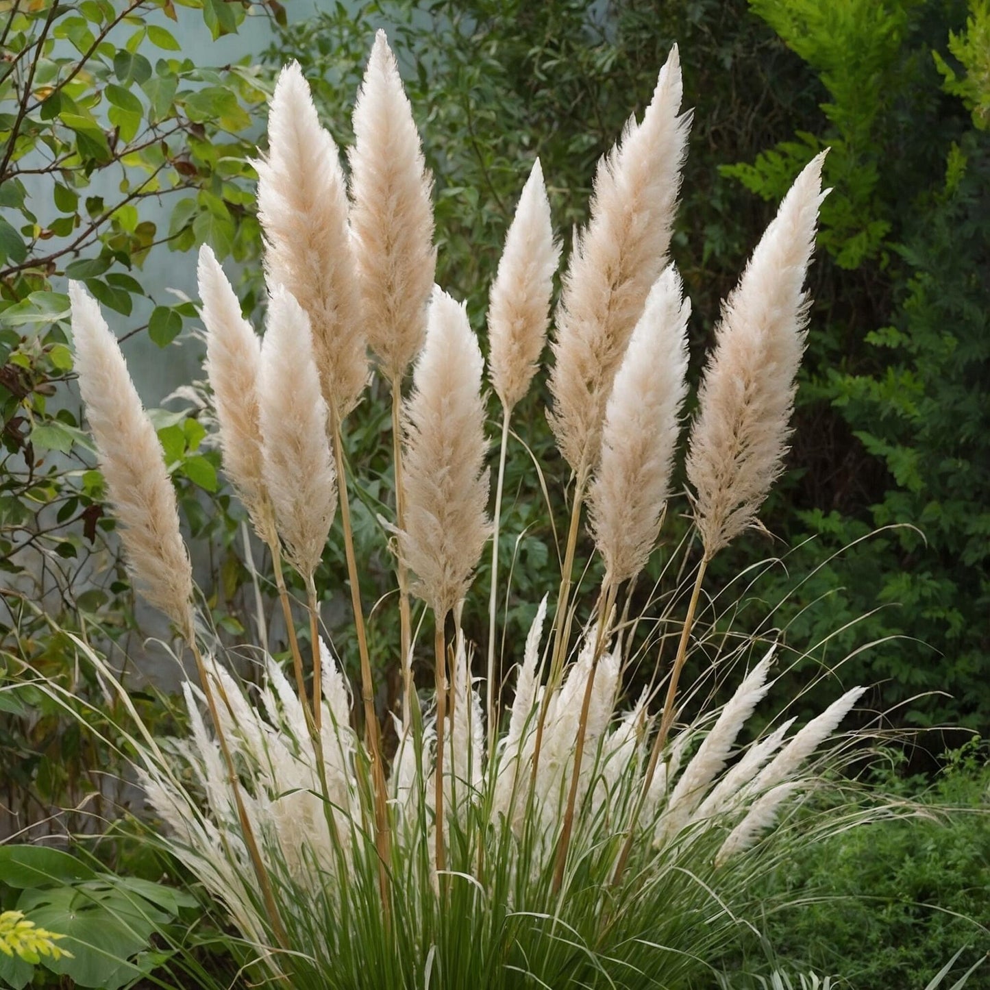 Hierba Da Las Pampas - 3 Pzs - Cortaderia Selloana - Altura 25-40cm - ⌀9cm_1
