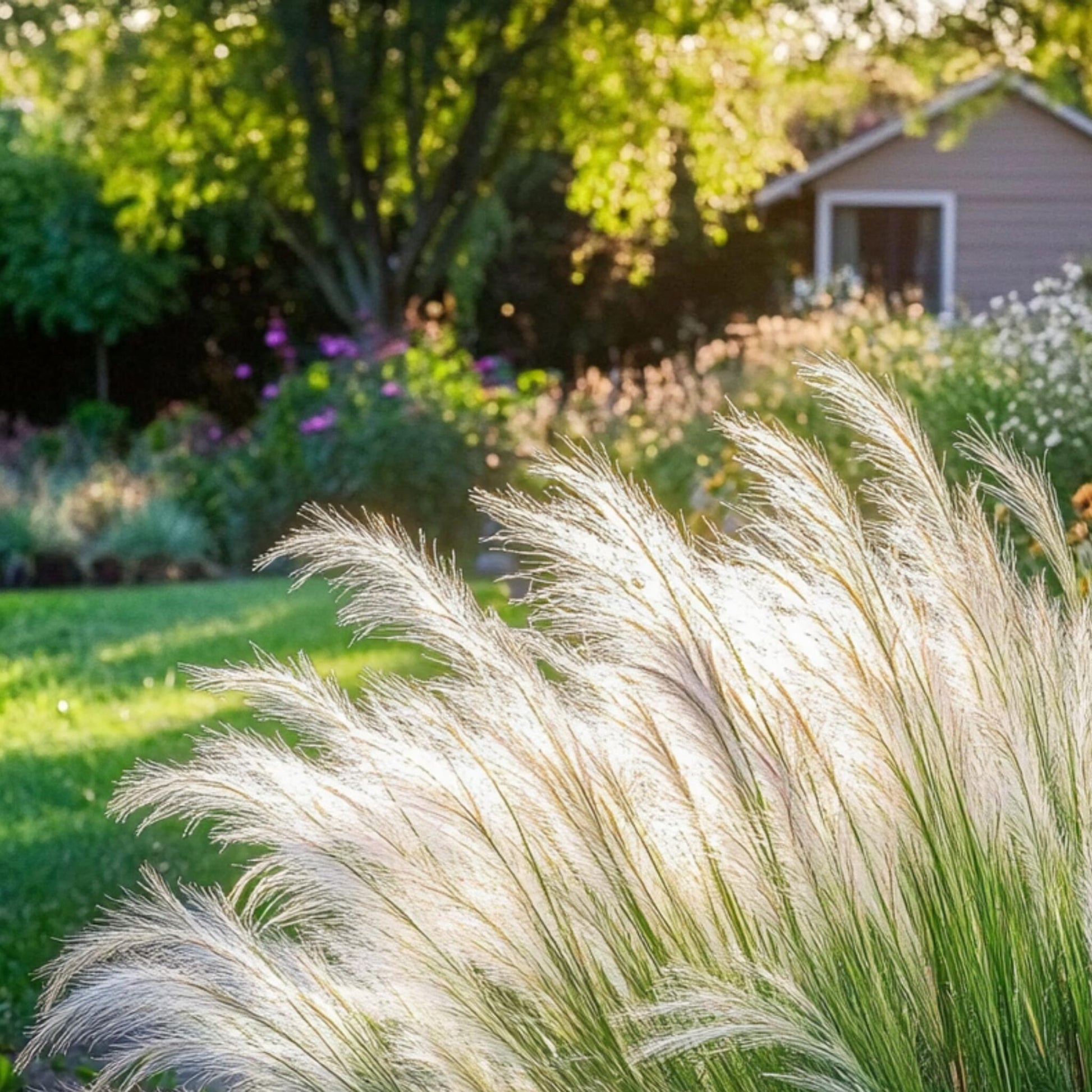Hierba Plumosa - Pennisetum 'stipa' - Altura 40-60cm - ⌀23cm_1