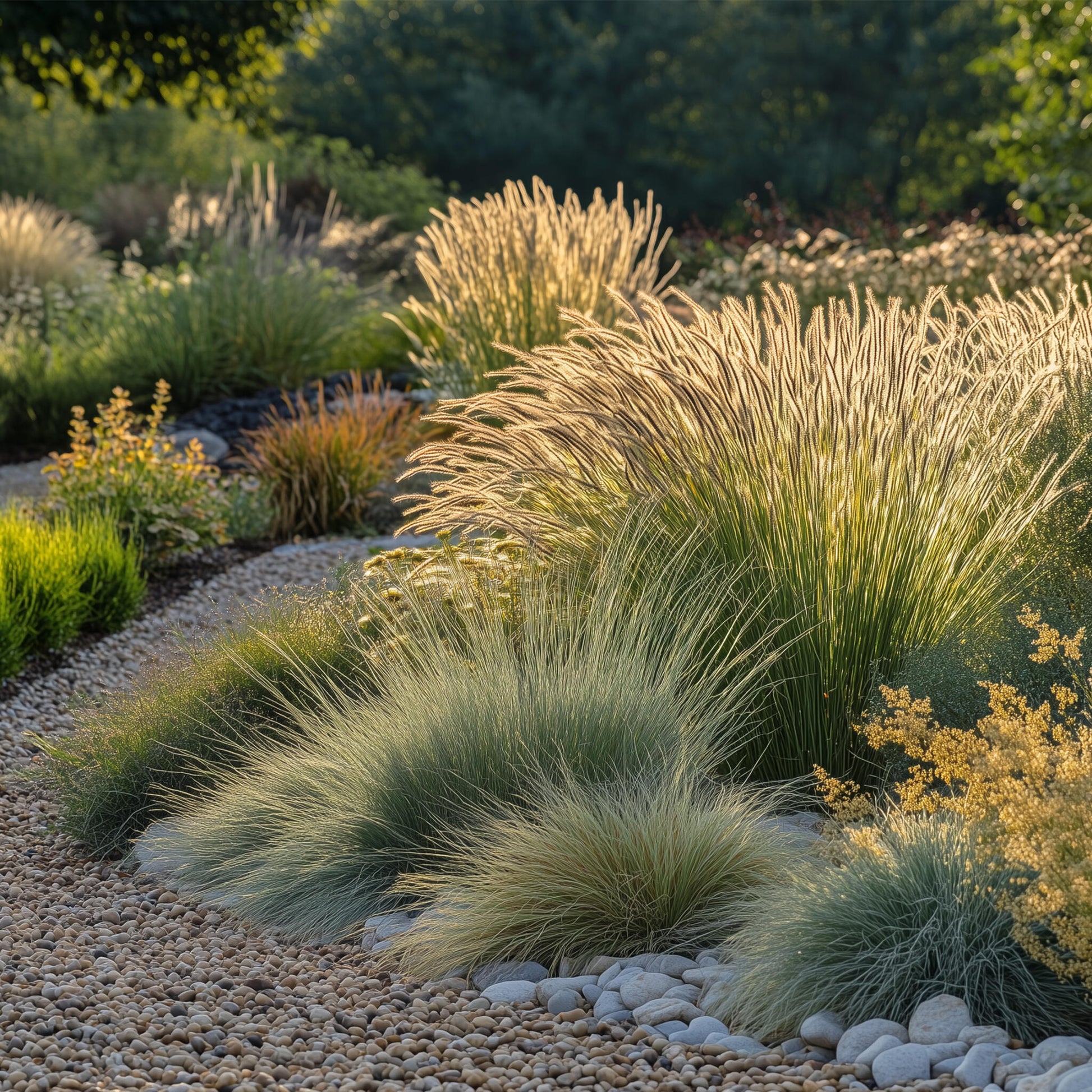 Hierbas Ornamentales - 6 Pzs - Stipa Festuca Carex - Altura 15-25cm - ⌀105cm_4