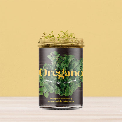 Huerto de Cocina de Orégano Kit de Cultivo con Semillas, Tarro Reutilizable y Sustrato | Regalo Original - Resetea_2
