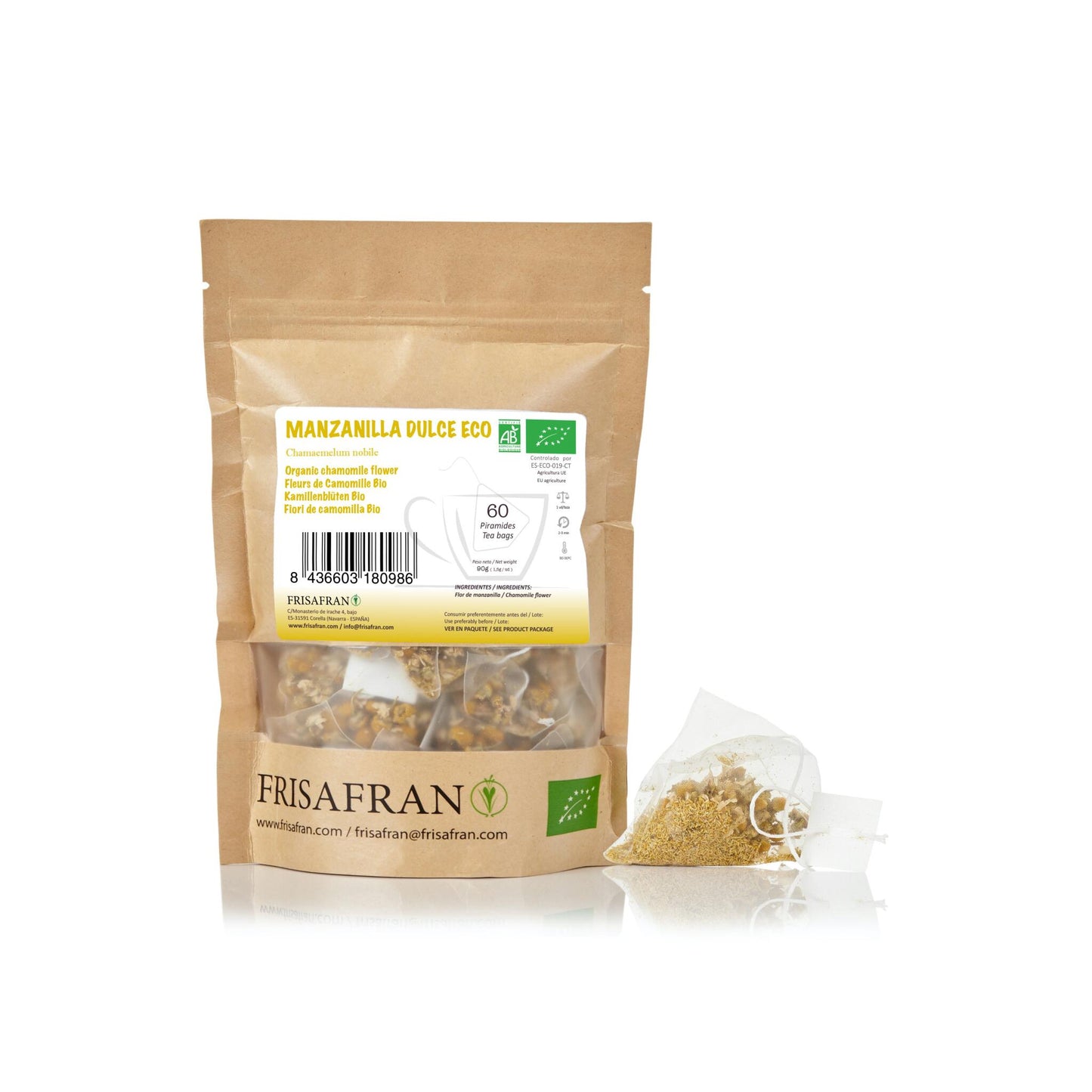 Infusión De Manzanilla Dulce En Pirámides Ecológica | Frisafran 30 Uds_1