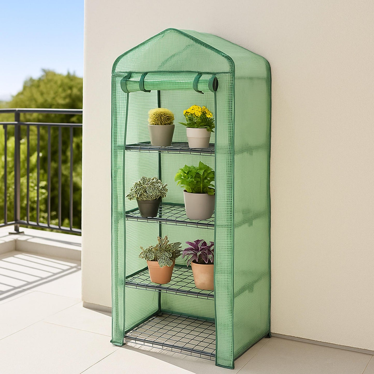 Invernadero 4 Niveles Cubierta Pe Estantes Pequeños_3