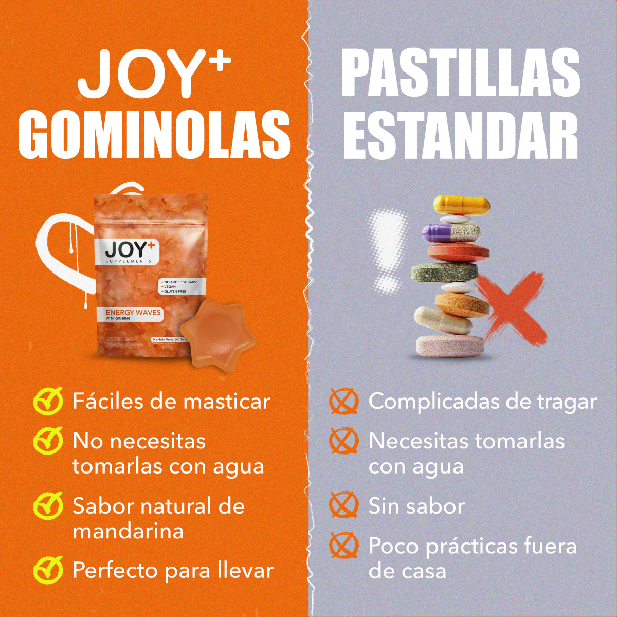 Gummies Energía con Ginseng JOY+ 60 uds