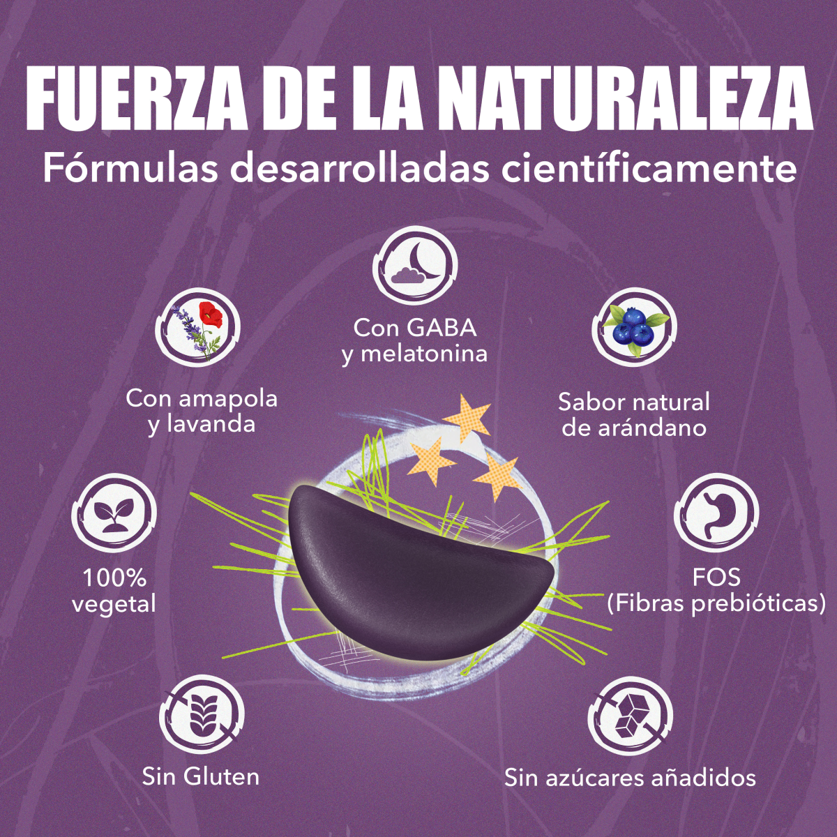 Gummies Sueño Reparador con Melatonina y Lavanda JOY+ 60 uds