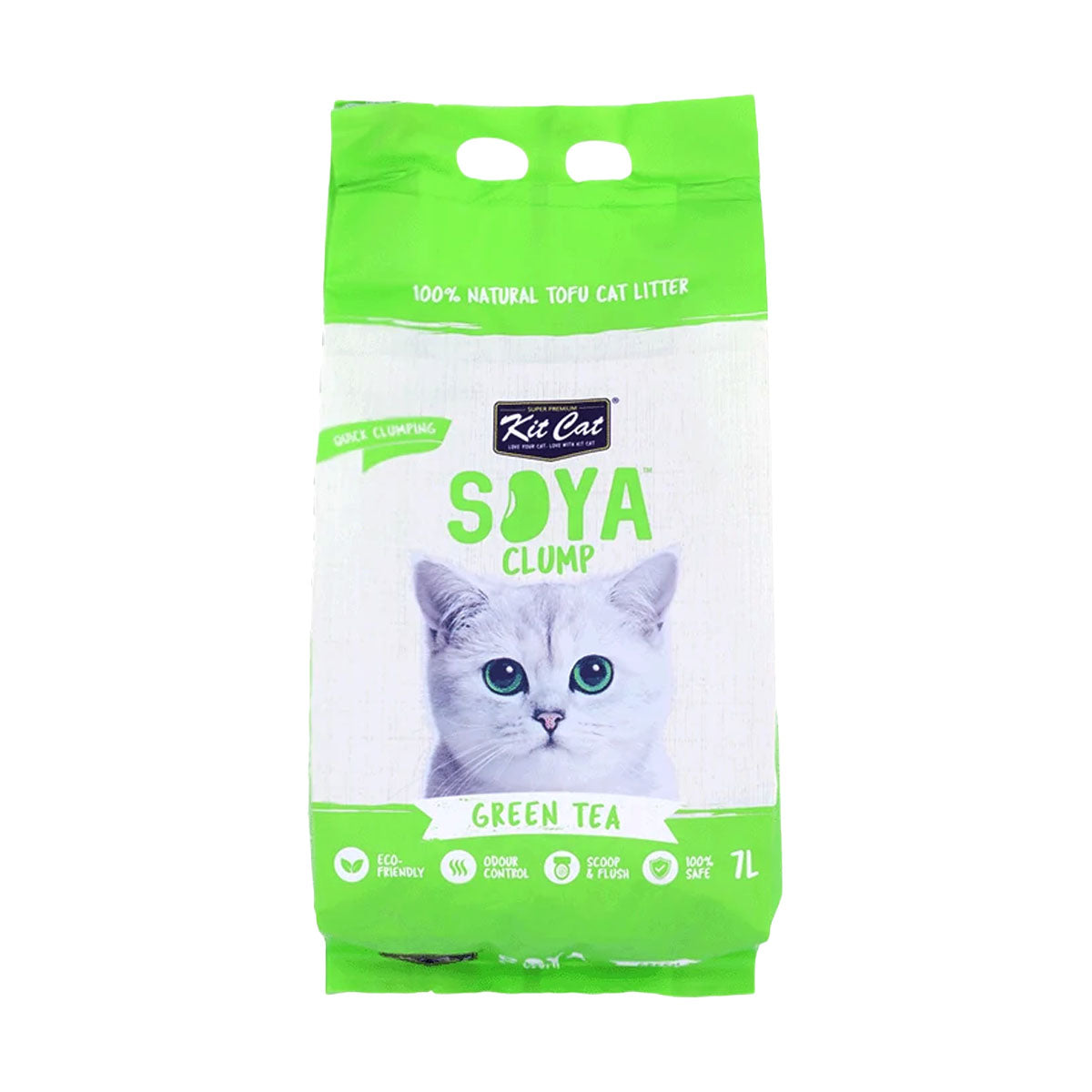 Pack 6 Kit Cat Arena Eco SoyaClump - Green Tea 7 L Arena para gatos