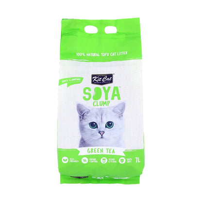Pack 6 Kit Cat Arena Eco SoyaClump - Green Tea 7 L Arena para gatos
