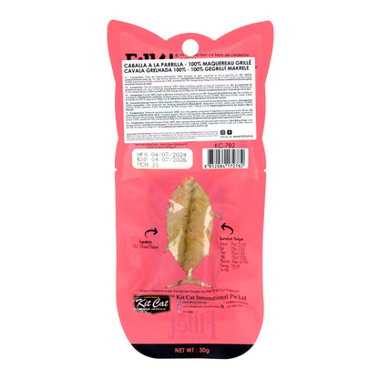 Kit Cat FilletFresh - Caballa a la parrilla 30 g Snack natural para gatos