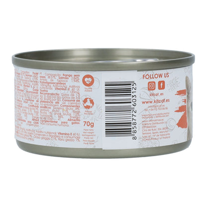 Kit Cat Lata Gravy - Pollo & Salmón 70 g Comida húmeda para gatos en salsa