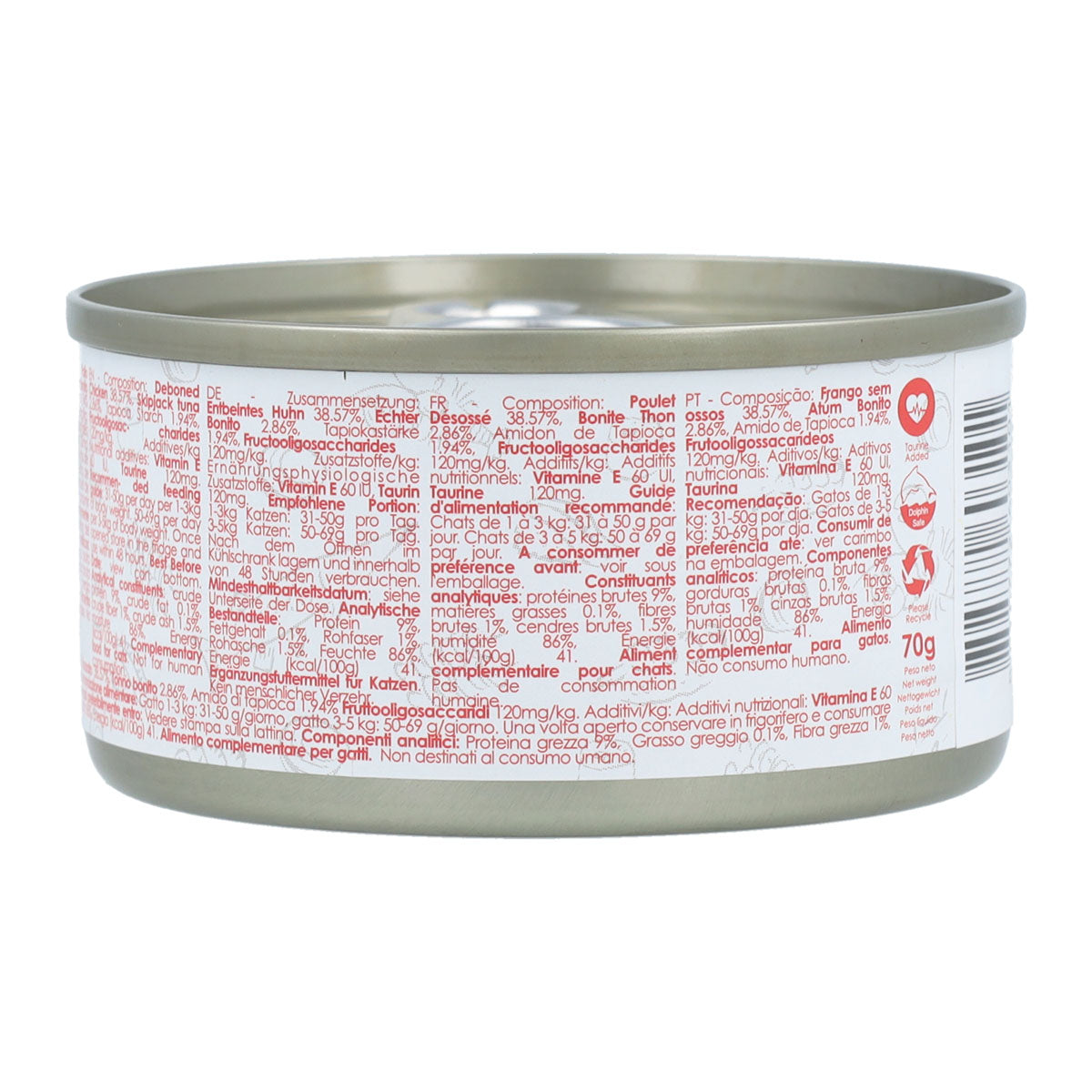 Kit Cat Lata Gravy - Pollo & Bonito Skipjack 70 g Comida húmeda para gatos en salsa