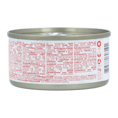 Kit Cat Lata Gravy - Pollo &amp; Bonito Skipjack 70 g Comida húmeda para gatos en salsa