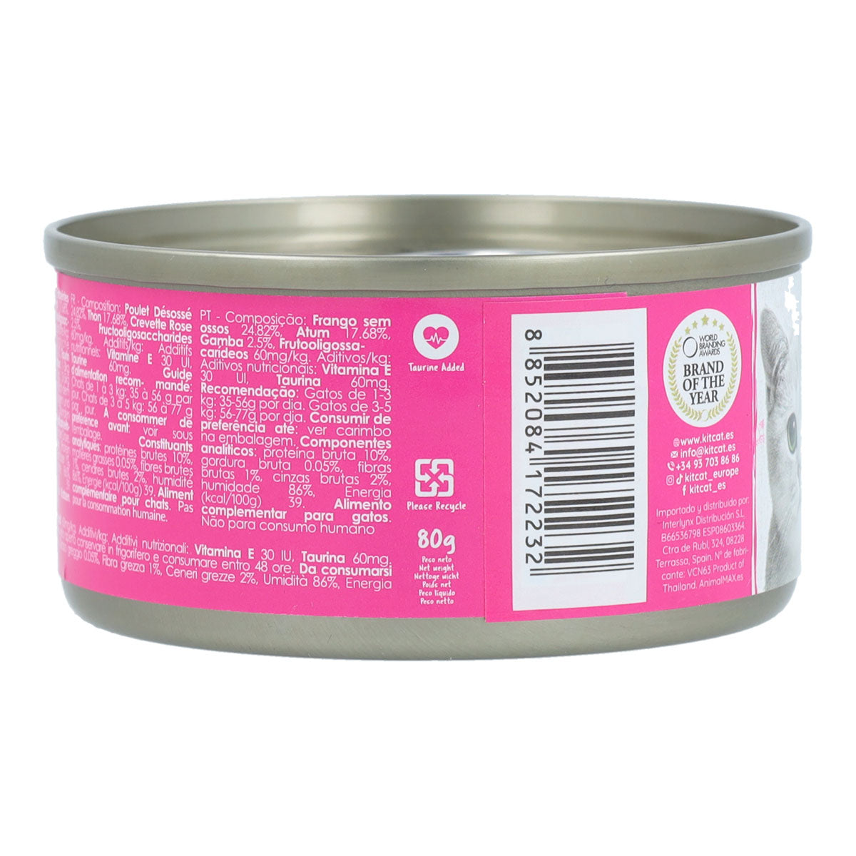 Kit Cat Lata Toppers - Pollo, Atún & Gamba 80 g Comida húmeda para gatos