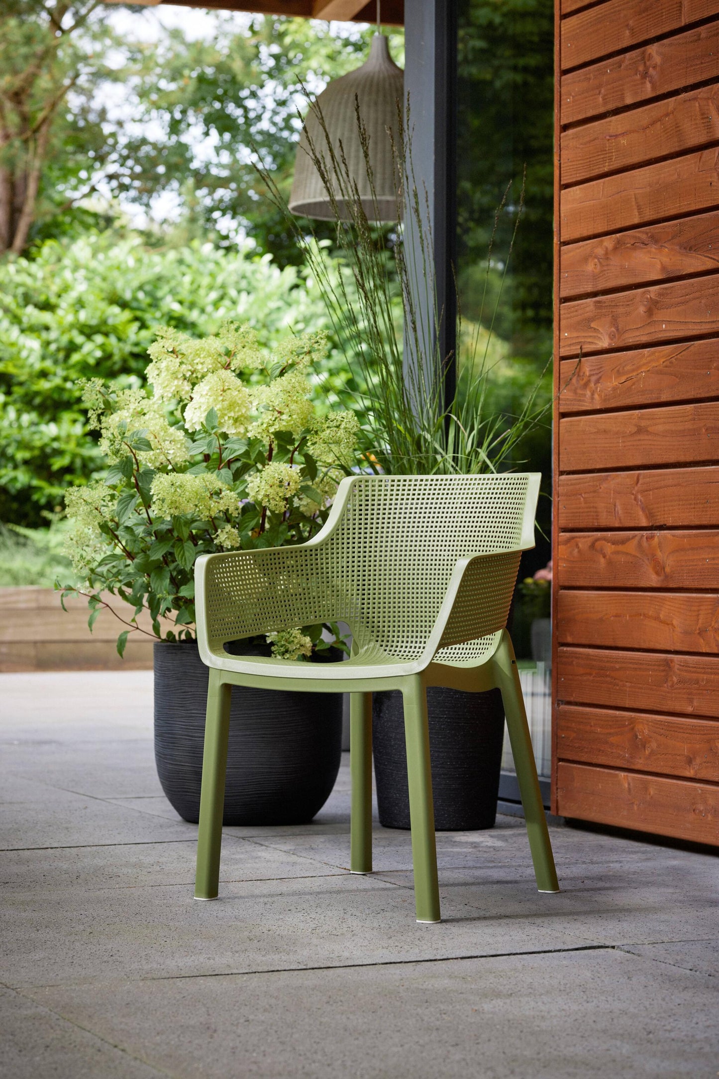Keter Set X4 Silla De Exterior De Jardín Elisa Cedar Verde 61,5x53x78,4 Cm_1