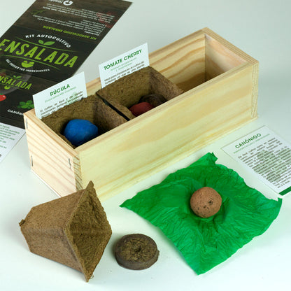 Kit Autocultivo Ensalada | Cultiva Rúcula, Tomate Cherry Y Canónigos En Casa | Regalo Foodie_1