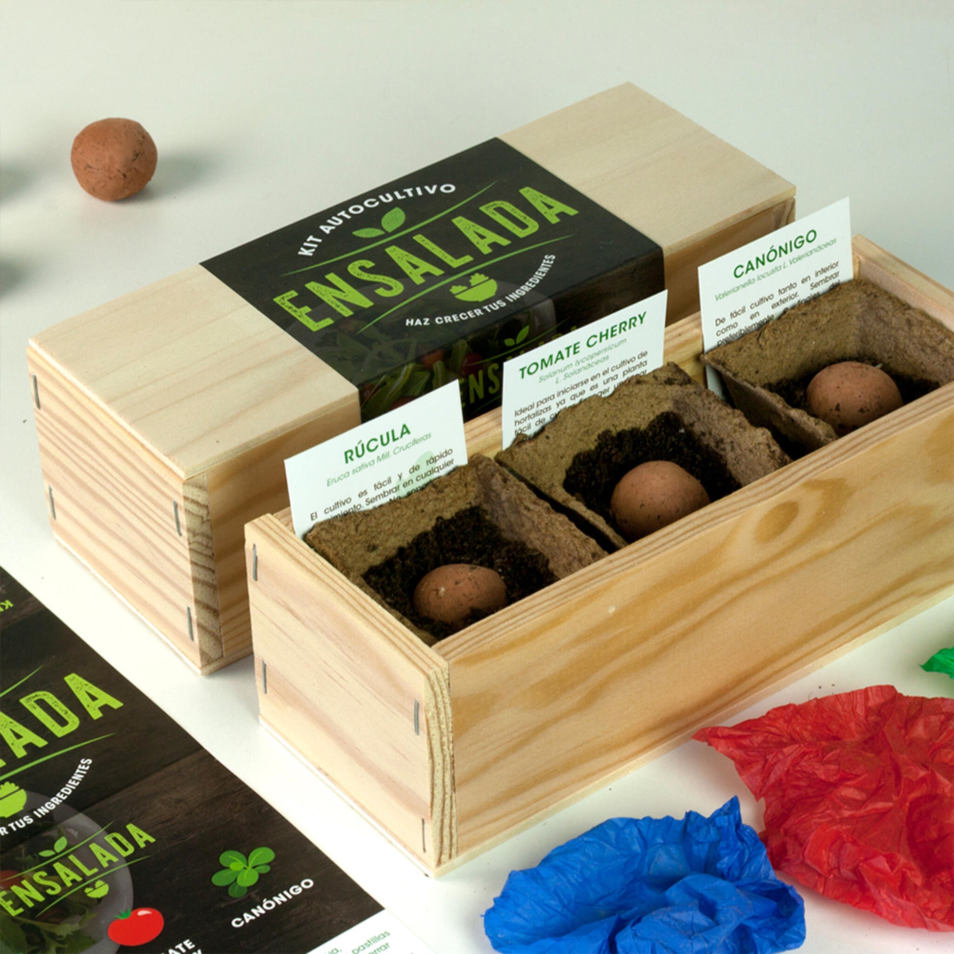 Kit Autocultivo Ensalada | Cultiva Rúcula, Tomate Cherry Y Canónigos En Casa | Regalo Foodie_2