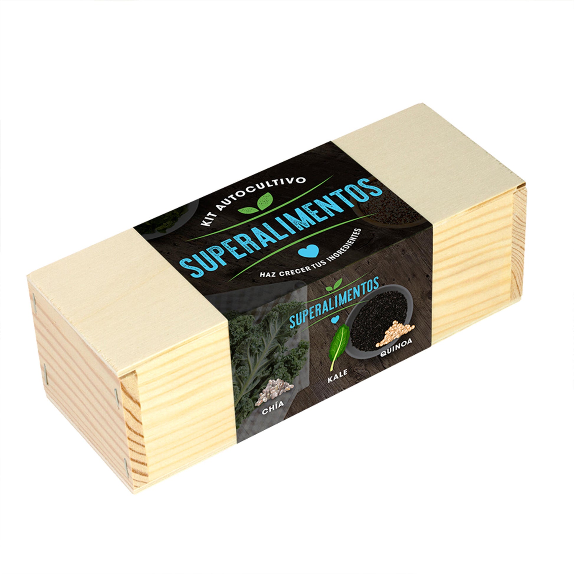 Kit Autocultivo Superalimentos Chía, Kale y Quinoa | Regalo Foodie y Vida Saludable - Resetea_0