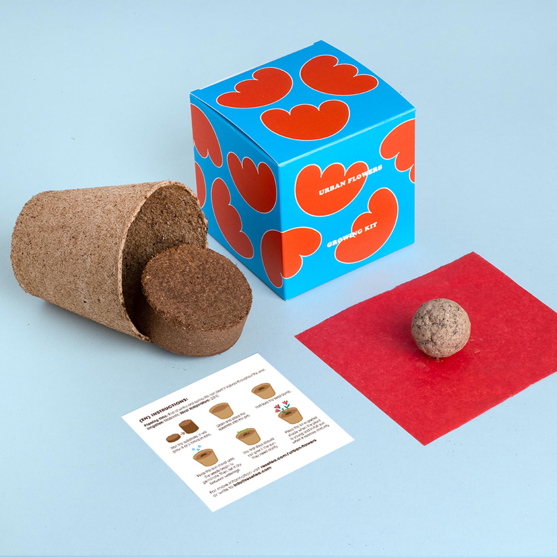 Kit de Cultivo Urban Flowers Rojas Amapola, Lino Rojo y Clavel del Poeta | Semillas para Interior y Exterior - Resetea_1