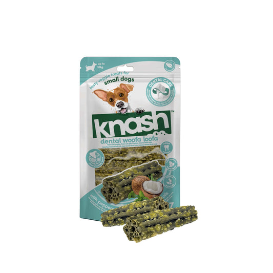 Knash Snack Dental Barritas De Menta Y Coco Para Perro S 2 Boslas X 7 Uds_0