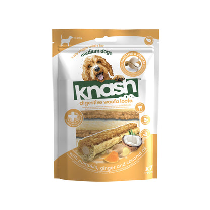 Knash Snack Digestive De Calabaza, Jengibre Y Coco Perro M 2 Boslas X 7 Uds_2