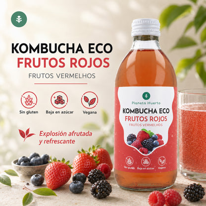 Kombucha ECO Frutos rojos Planeta Huerto 330 ml