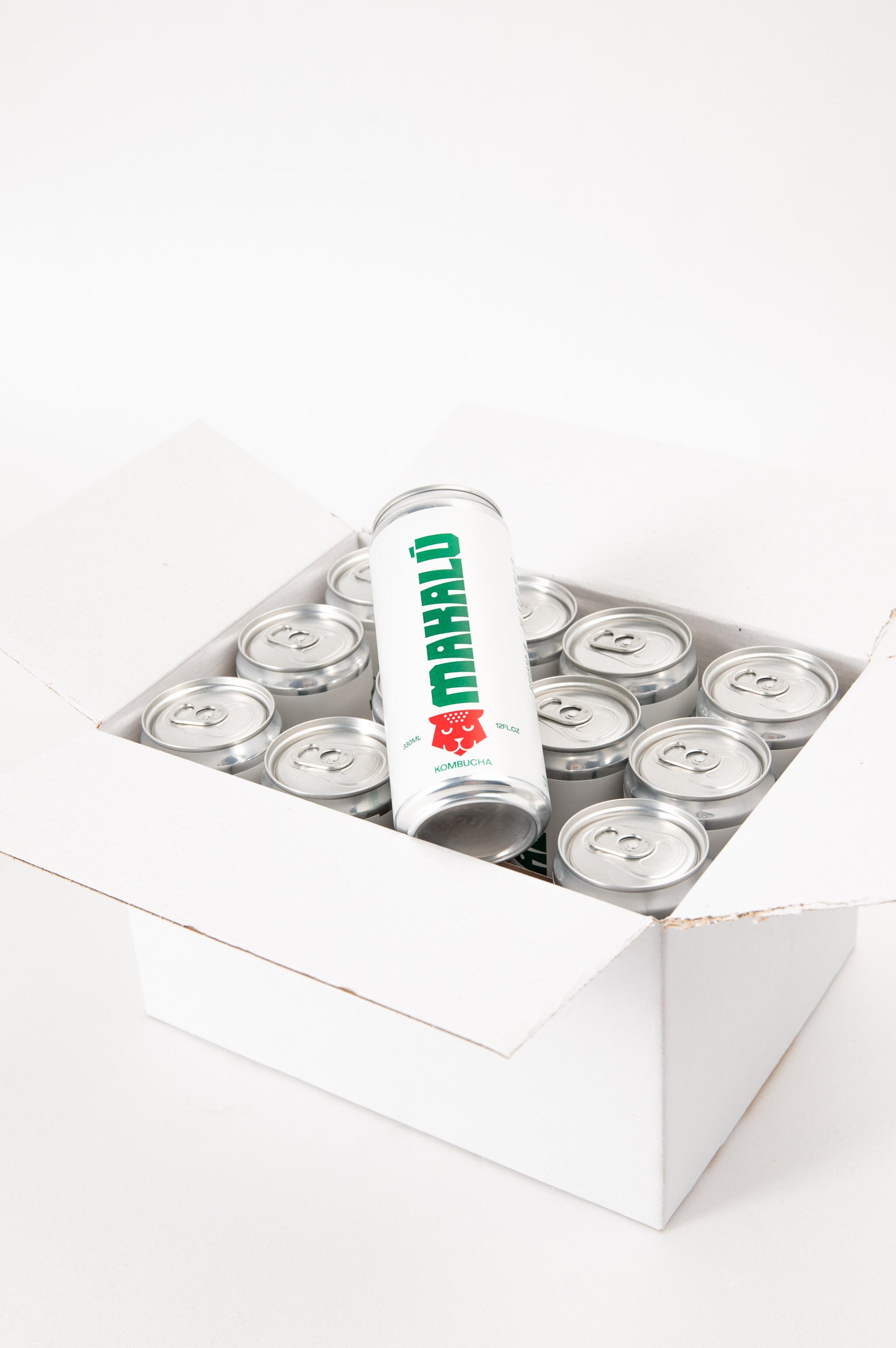 Kombucha vegana Makalú Pack 12 unidades Lata 330ml Sabor Hierbabuena_3