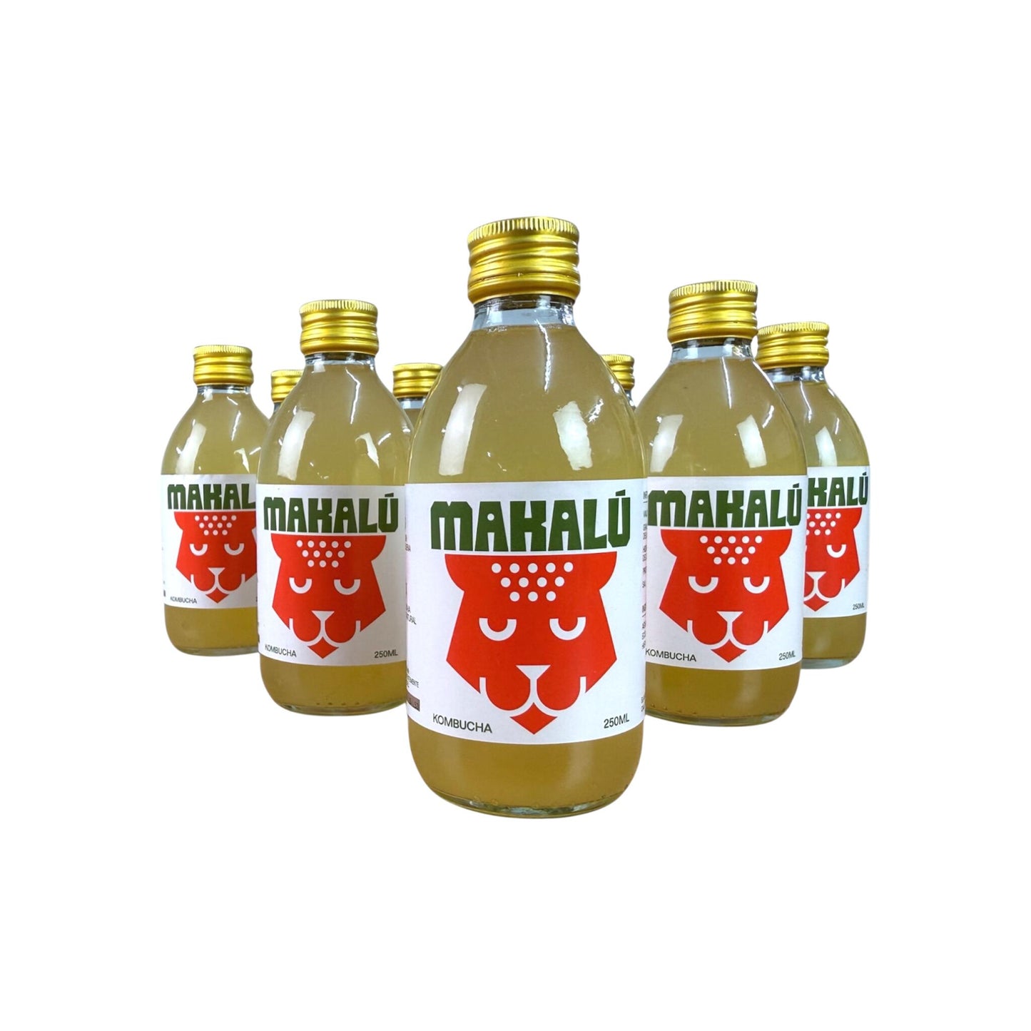 Kombucha vegana Makalú Pack 12 unidades de Vidrio 250ml Sabor Hierbabuena_0