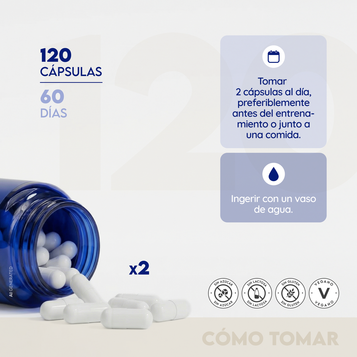 L-Carnitina 2000 60 días Quemagrasa N2 Natural Nutrition 120 cápsulas
