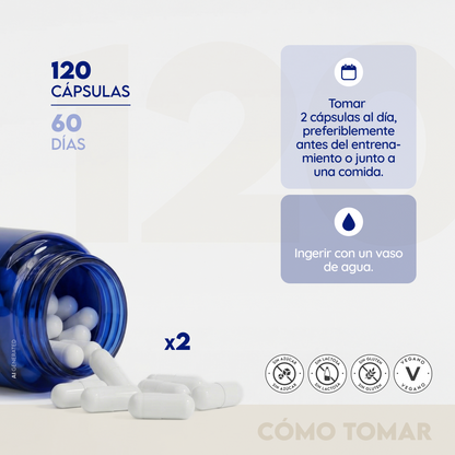 L-Carnitina 2000 60 días Quemagrasa N2 Natural Nutrition 120 cápsulas
