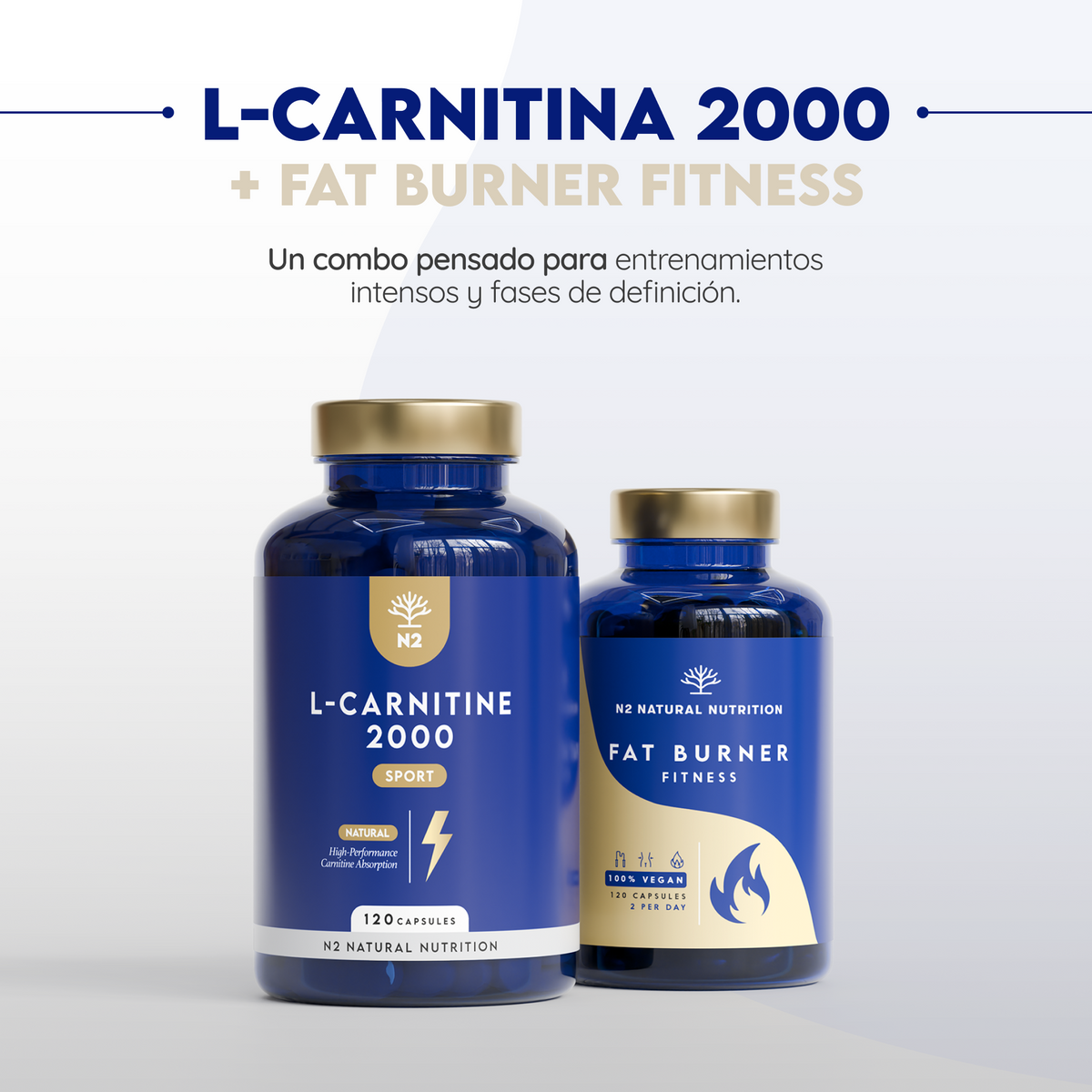 L-Carnitina 2000 60 días Quemagrasa N2 Natural Nutrition 120 cápsulas