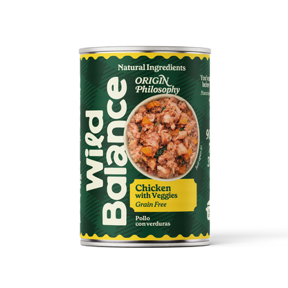 Lata Filosofía BARF de POLLO Wild Balance 400gr