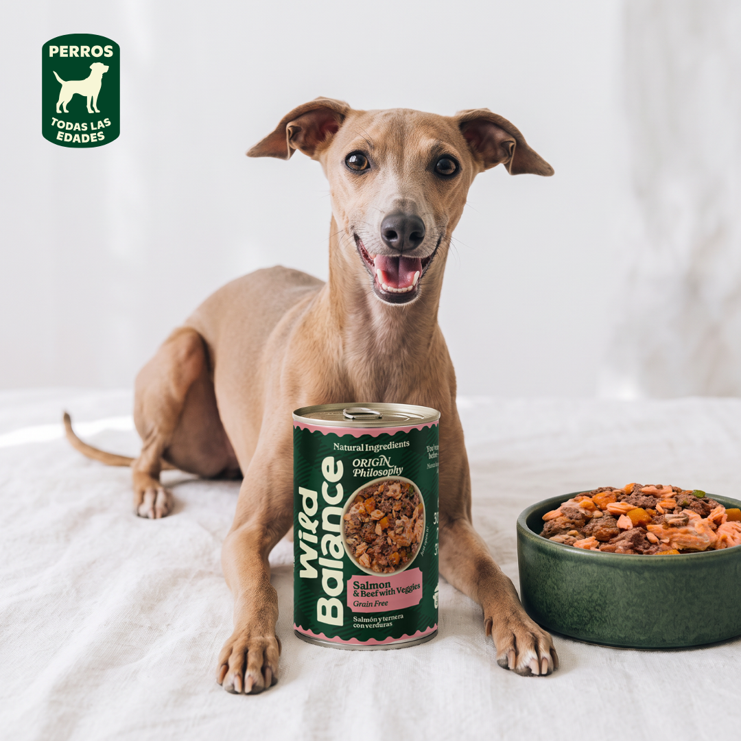Lata de Salmón y Ternera BARF para perros Wild Balance 400 g