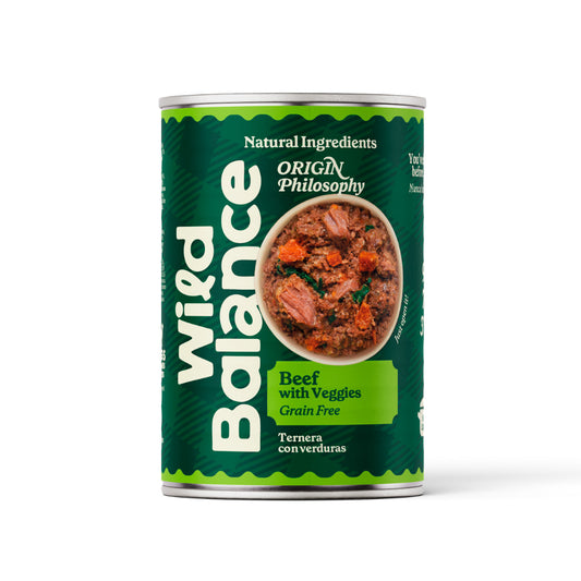 Lata Filosofía BARF de TERNERA Wild Balance 400 g