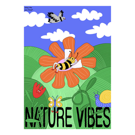 Lámina Decorativa A4 – Ilustración de Juani Bengali - Nature Vibes_0