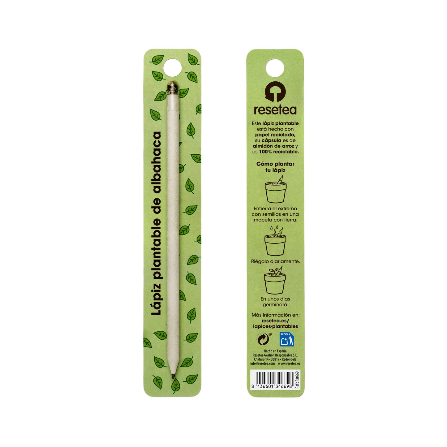 Lápiz Plantable De Albahaca | Escribe, Dibuja Y Plántalo_0