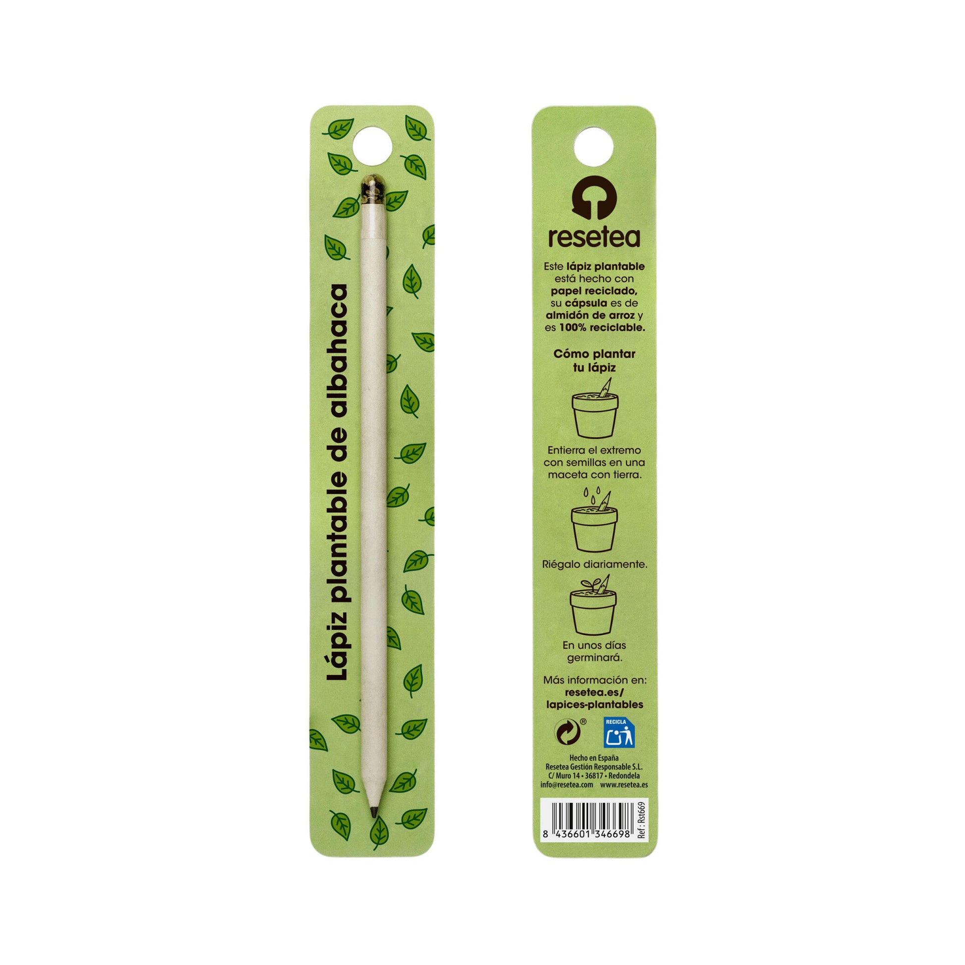 Lápiz Plantable De Albahaca | Escribe, Dibuja Y Plántalo_0