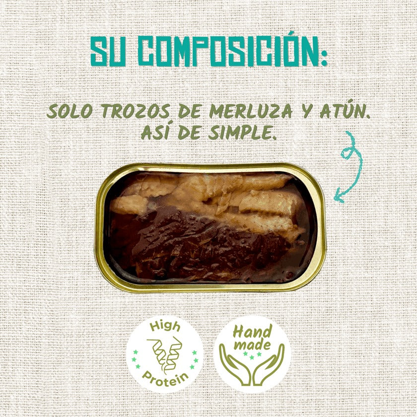 Comida Húmeda para Gatos Merluza y Atún Foodie Lenda 1 x 120 g