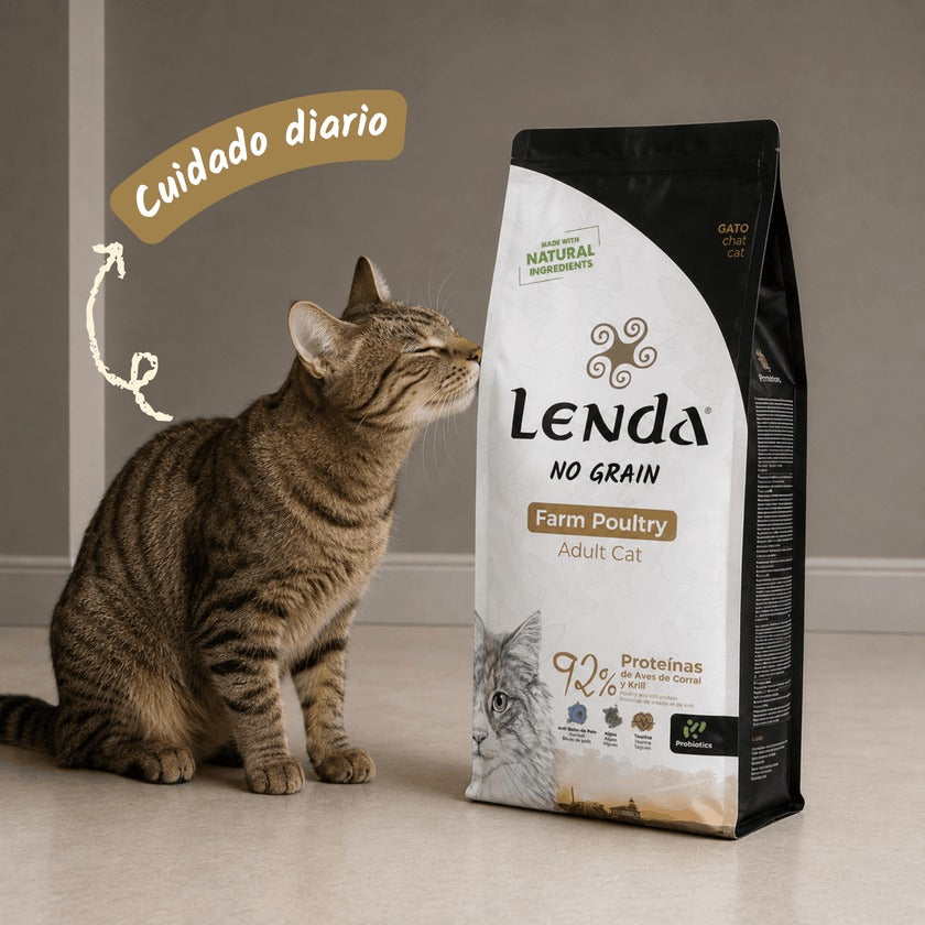 Pienso para Gatos Adultos Aves de Corral Grain Free Lenda 2 kg