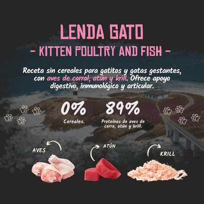 Pienso para Gatitos Aves y Pescado Kitten Grain Free Lenda 2 kg