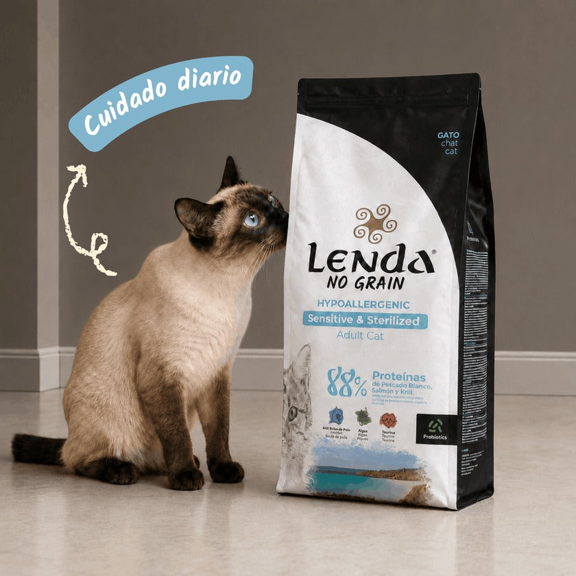 Pienso para Gatos Esterilizados Sensitive Grain Free Lenda 2 kg