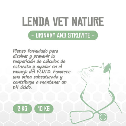 Pienso Veterinario Urinario para Gatos Lenda 2 kg