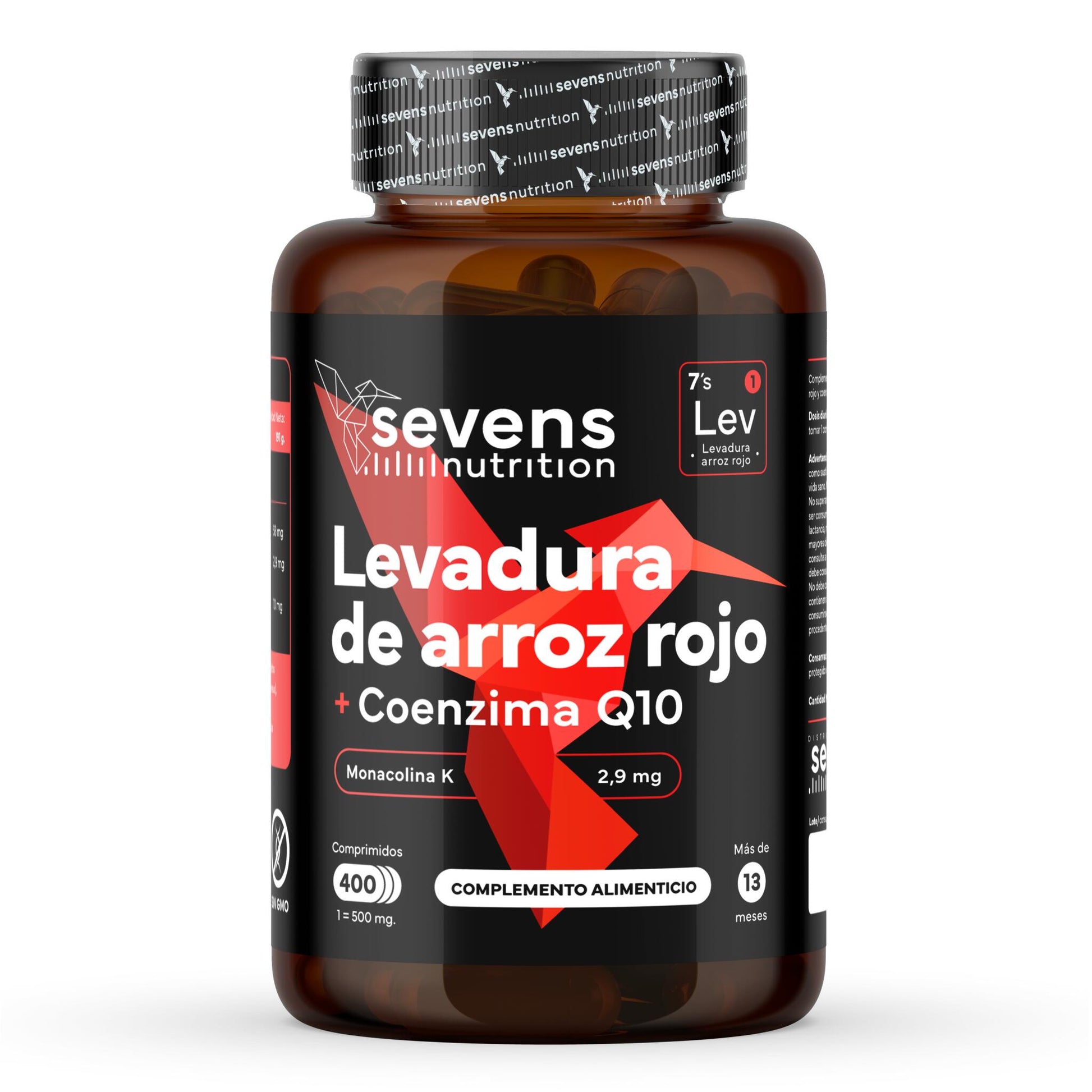 Levadura Arroz Rojo Sevens Nutrition. Con Monacolina K Y Coenzima Q10_0
