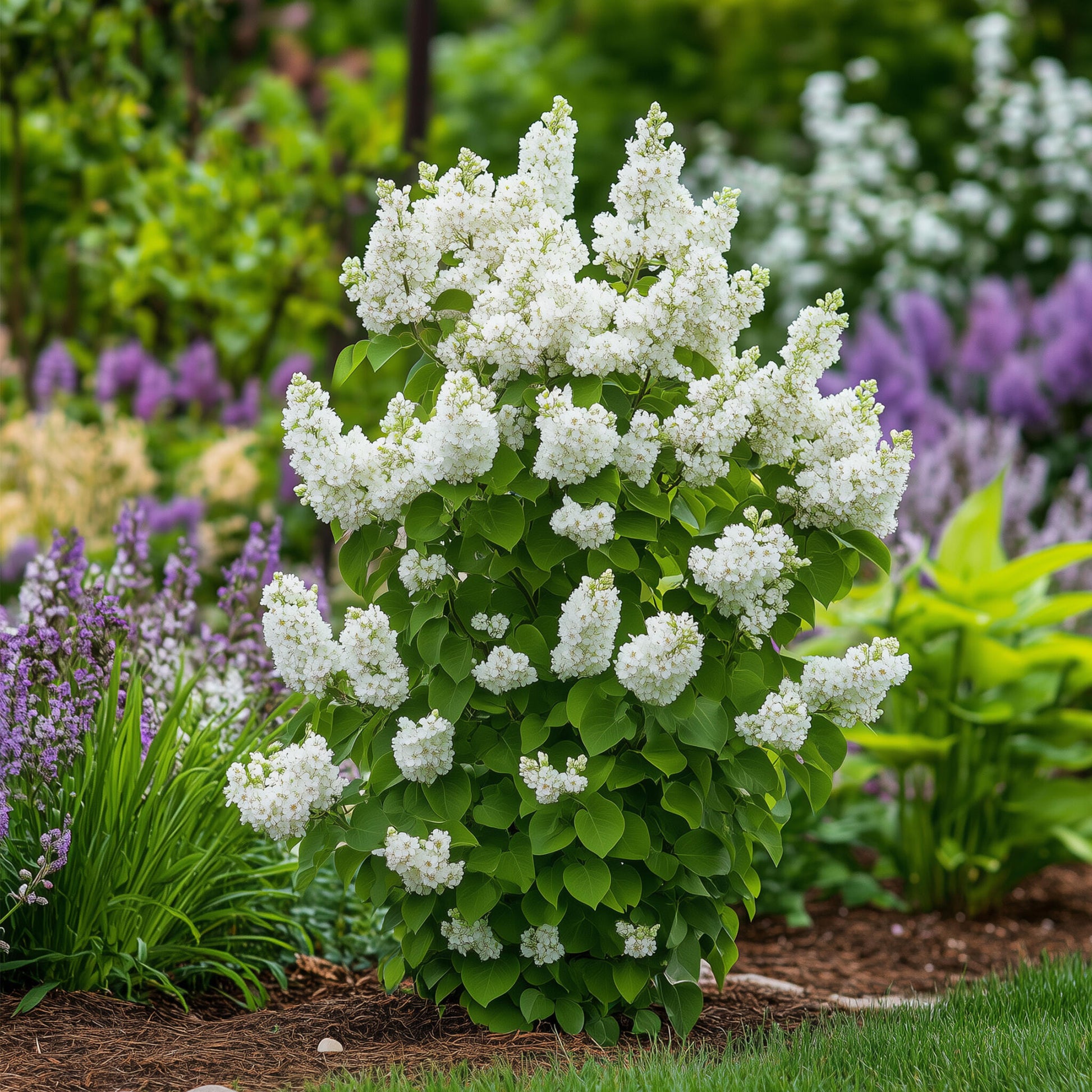 Lila - 4 Pzs - Syringa Vulgaris 'mme Lemoine' - Altura 25-40cm - ⌀17cm_1