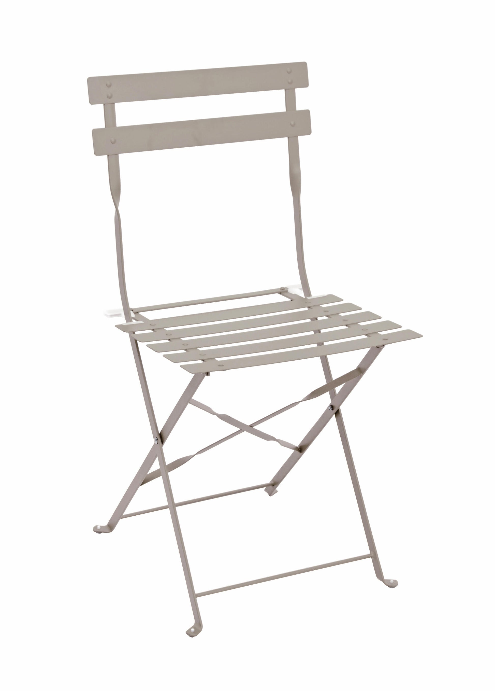 Lote De 2 Sillas De Jardín Plegables De Acero Gris - Muebles De Jardín - 41x46x80cm_0