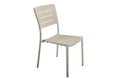 Lote De 4 Sillas De Jardín Apilables Inari Aluminio Beige Arena - Muebles De Jardín - 45x59,5xh84cm_0