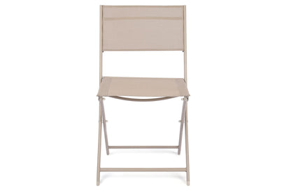 Lote De 4 Sillas De Jardín Plegables De Acero Y Texaline - Muebles De Jardín - 45x54xh83cm_1