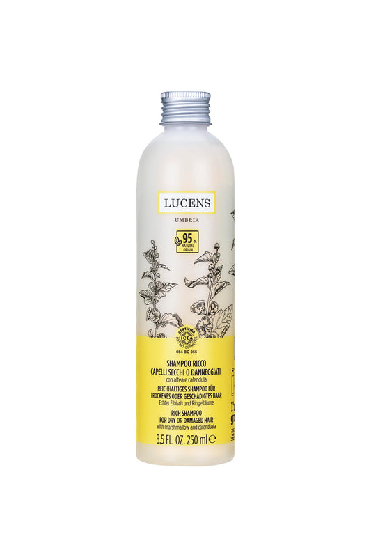 Lucens Umbria - Champú Ricco Nutritivo, Enriquecido Para Cabello Seco Y Dañado, 250 Ml_0