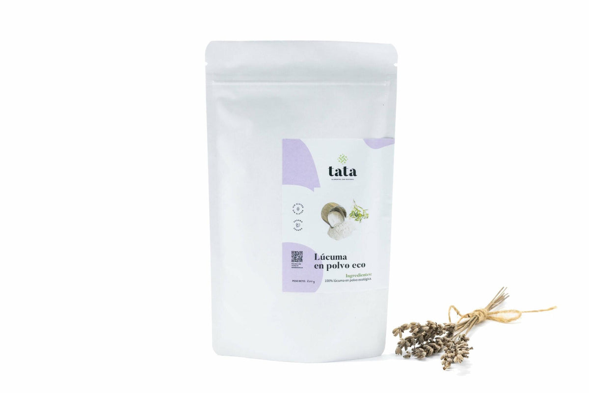 Lúcuma en polvo ecológica, endulzante natural andino para batidos y repostería 200 g_0