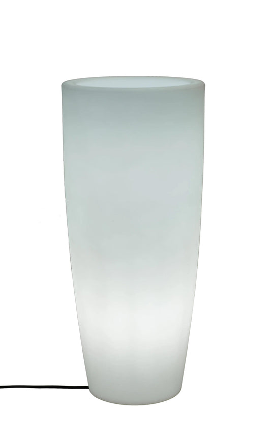 Macetero Bambú / Ø40x90 Cm. / Blanco / Luz Fría Con Cable_0
