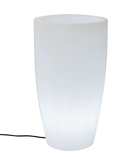 Macetero Bambú / Ø40x70 Cm. / Blanco / Luz Fría Con Cable_0