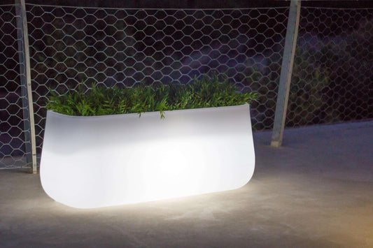 Jardineras Camelia / 98x40x39.5 Cm. / Blanco / Luz Fría Con Cable_0