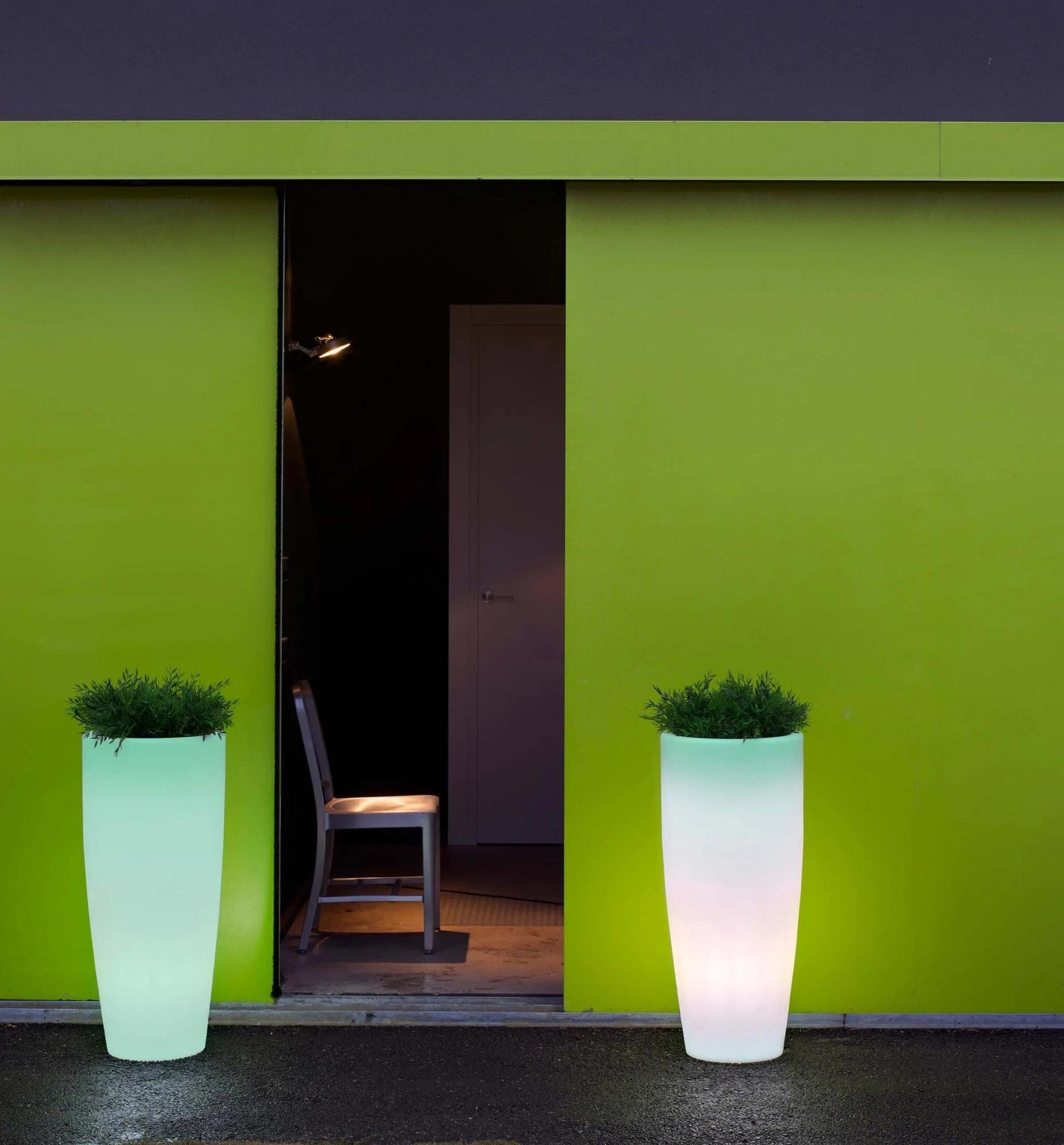 Macetero Bambú / Ø40x90 Cm. / Blanco / Luz Fría Con Cable_4
